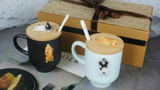 3D Corgi & French Bulldog hand made Coffee Mugs with Lid