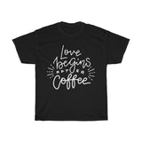 Love begins after coffee  Cotton T-shirt