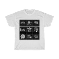 Coffee grid Unisex  Cotton T-shirt