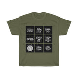 Coffee grid Unisex  Cotton T-shirt