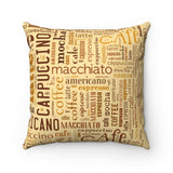 Coffee & Caffe Boho chic Elegant Lucrative Stylish design Square Pillow