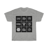 Coffee grid Unisex  Cotton T-shirt