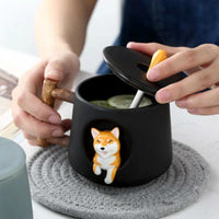 3D Corgi & French Bulldog hand made Coffee Mugs with Lid