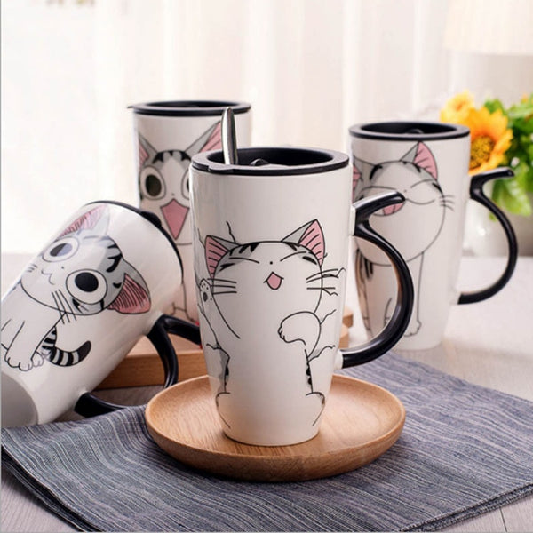 Cute Cat Ceramics Coffee Mug - [HUGE Capacity - 20.3OZ Treat Yourself!]