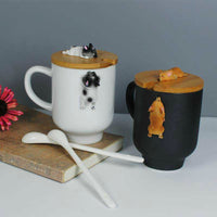 3D Corgi & French Bulldog hand made Coffee Mugs with Lid