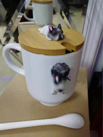 3D Corgi & French Bulldog hand made Coffee Mugs with Lid