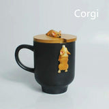 3D Corgi & French Bulldog hand made Coffee Mugs with Lid