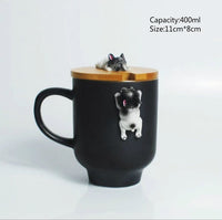 3D Corgi & French Bulldog hand made Coffee Mugs with Lid