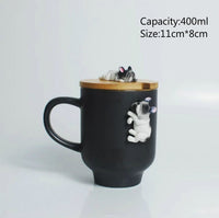 3D Corgi & French Bulldog hand made Coffee Mugs with Lid