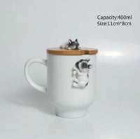 3D Corgi & French Bulldog hand made Coffee Mugs with Lid